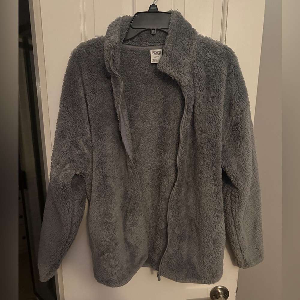 PINK Victoria's Secret Gray Fleece Jacket